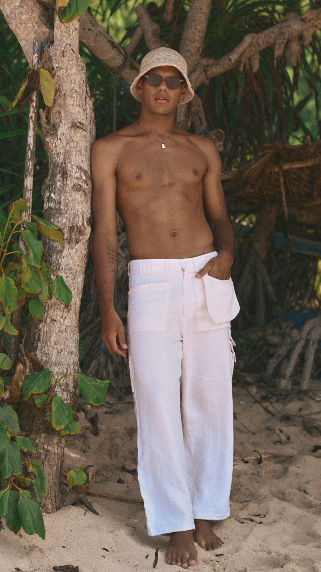 The Off - white Workers Linen Trousers