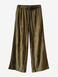 The Textured Forrest Green Cotton Trousers