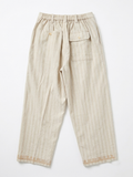 The Ivory Linen Stripped Trousers